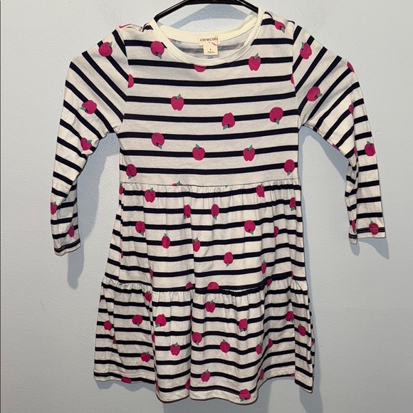 J Crew Crewcuts Factory Girls' 4 Striped Apple Dress - Picture 1 of 7